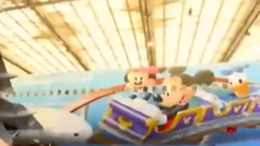 Imaginea lui Mickey Mouse, pe o aeronavă Boeing 767 (VIDEO)