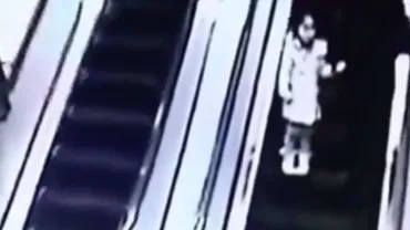 China: O fetiță și mama acesteia au fost spulberate de un cărucior de cumpărături în timp ce se aflau pe scara rulantă a unui supermarket (VIDEO)