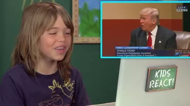 Reacțiile copiilor americani în fața discursului lui Donald Trump (VIDEO)