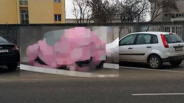 Două mașini din Timișoara au fost găsite învelite în hârtie igienică de culoare roz (FOTO)