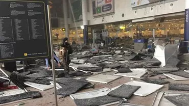 Zeci de oameni răniți și disperați: Imagini ale dezastrului din aeroportul din Bruxelles, imediat după explozie (VIDEO)