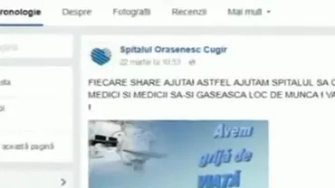 Spitalul din Cugir a dat anunț pe Facebook pentru a găsi medici (VIDEO)