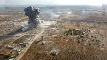 IMAGINI ȘOCANTE. O bombă lovește un oraș din Siria (VIDEO)