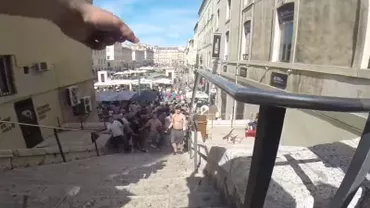 Noi violențe provocate de fani în Marsilia: Polonezii și ucrainenii au provocat haos înaintea meciului (VIDEO)