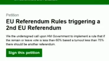 Marea Britanie: Petiția pentru organizarea unui al doilea referendum a strâns trei milioane de semnături (VIDEO)