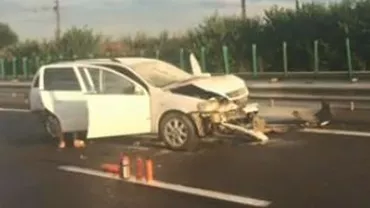 Accident în lanț pe Autostrada Soarelui. Un autobuz a lovit 5 mașini (VIDEO)