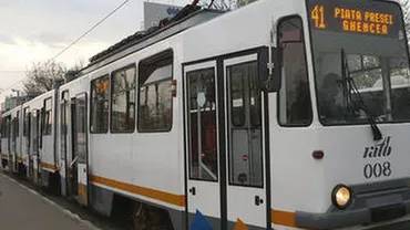 Blocaj pe linia tramvaiului 41 din București, după un accident de circulație