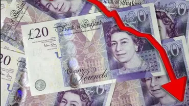 Lira sterlină, în declin continuu: Luni a scăzut pentru a patra zi consecutiv