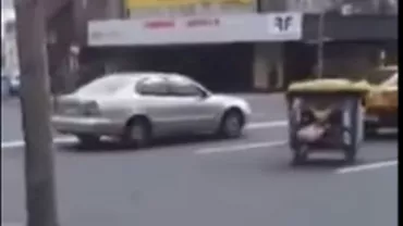 Cum a eliberat un şofer de TICO bulevardul Magheru după ce un tomberon a ajuns în MIJLOCUL STRĂZII (VIDEO)