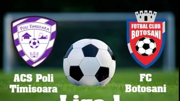 Botoșani, victorie drastică în fața Timișoarei, în meciul rămas restant din prima etapă. Bănățenii rămân pe ultimul loc cu -14 puncte