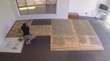 Un bărbat s-a chinuit 120 de ore să termine un puzzle de 33.600 de piese numai pentru a descoperi la final că patru dintre ele lipsesc (VIDEO)