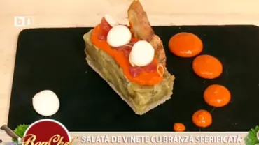BonChef": Sidia Sissoko, despre cum se gătește o salată de vinete cu brânză sferificată (VIDEO)