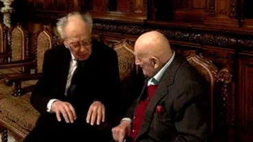 "Mititeluți și emoționați", Mihai Șora și Neagu Djuvara au depănat amintiri la biblioteca Palatului Cotroceni: Avem laolaltă 200 de ani