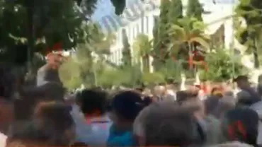 Peste 1.500 de pensionari greci au protestat împotriva măsurilor economice adoptate de Guverul de la Atena (VIDEO)