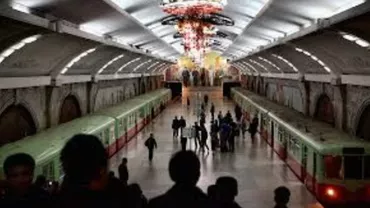Imagini spectaculoase de la metroul din Coreea de Nord (FOTO)