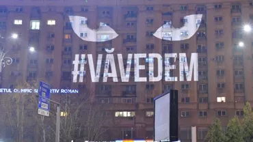 Poliția îl invită la secție pe proprietarul apartamentului de unde au fost proiectate mesaje laser în Piața Victoriei