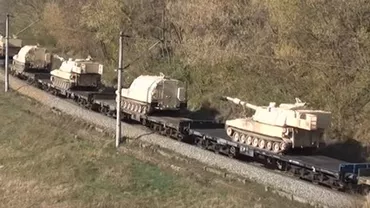România, încolțită de TANCURI. Încă un transport de echipament militar a intrat în țară (VIDEO)