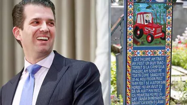 “Moartea, un motiv de veselie!” Donald Trump Jr, în vizită la CIMITIRUL VESEL de la Săpânța, pentru a se convinge de umorul maramureșenilor! (FOTO)