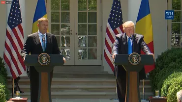 "Statele Unite modelează România aşa cum este ea astăzi, o democraţie solidă". Discursul lui Klaus Iohannis la conferință comună cu Donald Trump (VIDEO)