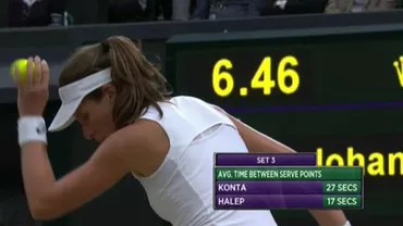 Konta a încălcat regulamentul în timpul meciului cu Halep