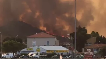 Incendiu de vegetație de amploare în Sudul Franței: Zeci de case evacuate (VIDEO)