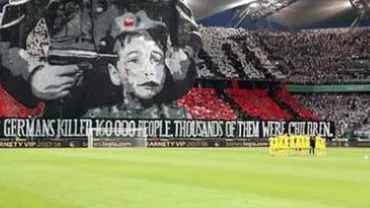 Imaginea DURĂ afișată de ultrașii polonezi la un meci din turul 3 preliminar al Ligii Campionilor (FOTO)