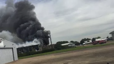 Explozie lângă un aeroport din Marea Britanie (FOTO)