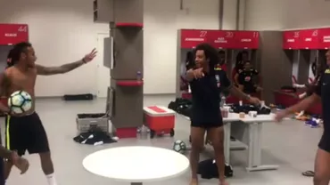 SHOW în vestiarul Braziliei cu NEYMAR Jr., Marcelo, Dani Alves și Thiago Silva! (VIDEO)