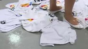 Inundație la Eurobasket. Apa, ștearsă cu tricourile competiției (FOTO)
