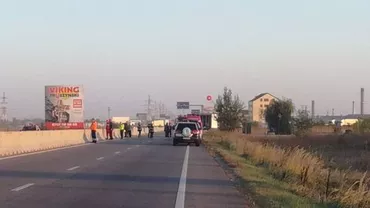 Pericol de explozie pe DN1, pe centura de vest a Ploieștiului. Dintr-un camion care transporta nitrat se produc scurgeri