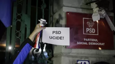 "Spațiu liber de corupție". Protest în fața sediului PSD din Kiseleff