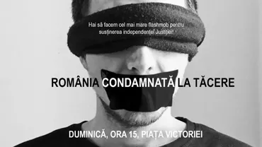 București: Flashmob, ”România condamnată la tăcere”