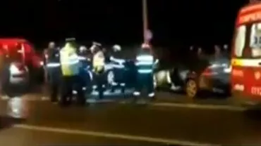 Accident violent în Cluj: Opt persoane, rănite în urma unui carambol cu trei maşini (VIDEO)