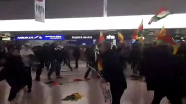 Bătaie generală pe aeroportul din Hanovra: Aproximativ 180 de persoane implicate (VIDEO)