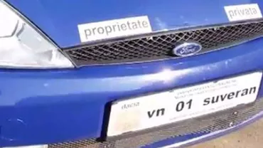 "Rege" de Vrancea: Un bărbat circula cu numere de "SUVERAN" (VIDEO)