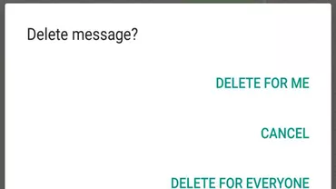 WhatsApp MODIFICĂ funcţia prin care utilizatorii pot ŞTERGE mesajele pe care le-au trimis