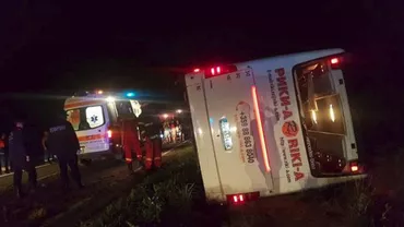 Accident cumplit în Constanţa: Un autocar cu 60 de persoane s-a răsturnat. Bilanţul victimelor (VIDEO)