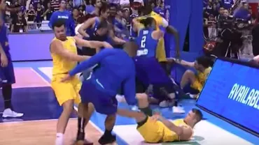 BĂTAIE GENERALĂ la un meci de baschet din preliminariile CM 2019 (VIDEO)