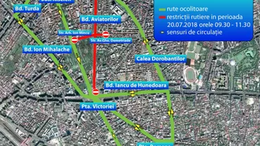 Restricții de circulație în Capitală, vineri, de Ziua Aviației Române. Vezi rutele ocolitoare