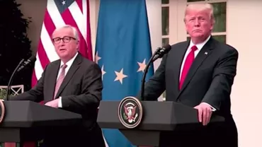 După ce Juncker NU SE PUTEA ŢINE SINGUR PE PICIOARE la summitul NATO, Trump a vrut să îl ia de mână la Washington. Reacţia şefului Comisiei Europene (VIDEO)