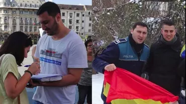 Un poliţist se alătură strângerii de semnături pentru campania Fără penali în funcţii publice (FOTO)