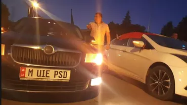 A apărut o nouă maşină care are ca număr de înmatriculare celebrul mesajul anti-PSD (VIDEO)
