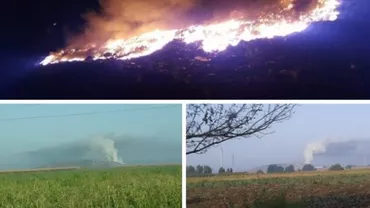 Incendiu DEVASTATOR la Arad: Fumul dens poate fi observat de la câțiva kilometri! (VIDEO, FOTO)