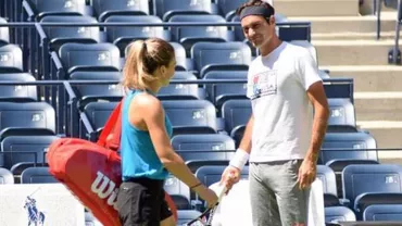 IMAGINEA ZILEI de la US Open: Simona Halep, surprinsă alături de Roger Federer (FOTO)