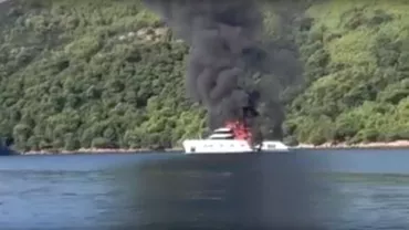 Imagini ŞOCANTE cu EXPLOZIA unui IAHT de LUX lângă Dubrovnik (FOTO, VIDEO)