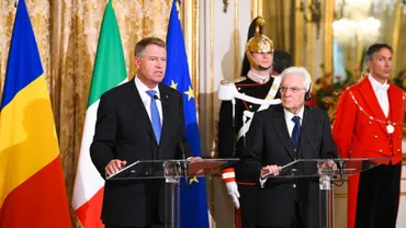 Klaus Iohannis, după întâlnirea cu Sergio Mattarella: Am transmis mulţumiri pentru felul în care românii sunt trataţi şi integraţi în Italia (VIDEO)