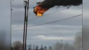 TRAGEDIE AERIANĂ! Un elicopter s-a agățat de cablurile de înaltă tensiune şi a luat foc. BILANȚUL VICTIMELOR (VIDEO)