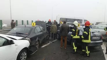 Incredibil! Accidente rutiere, în cascadă, pe A3, din cauza poleiului! Bilanțul victimelor