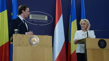 Viorica Dăncilă, după întâlnirea cu cancelarul austriac: `Sunt opinii divergente pe anumite aspecte`. Ce CADOU i-a făcut premierul lui Sebastian Kurz (VIDEO)