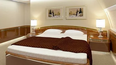 Cum arată avionul de 430 milioane de euro al lui Vladimir Putin cu toaletă placată cu AUR. FOTO